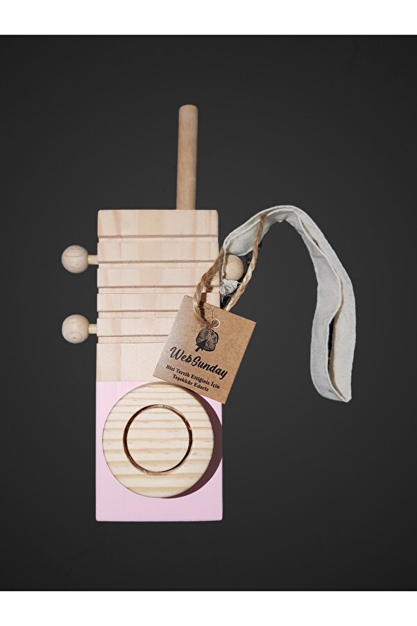 websunday Ahşap Oyuncak Telsiz, 1 2 3 Yürümeye Yeni Başlayan Eğitici Sevimli Elyapımı Oyuncak-bebek Pembe