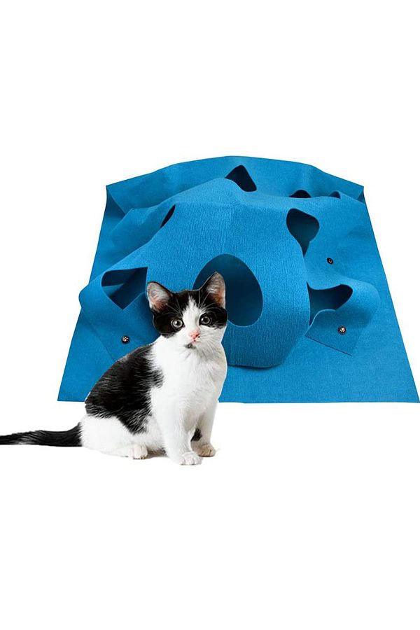 Sisso-Luck Cat Tunnel Functional Cat Bed Pet Cat Hills Playground Interactive Cat Toy 1