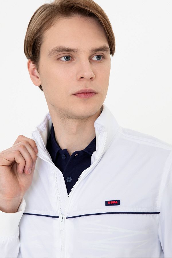 Us polo assn white jacket on sale