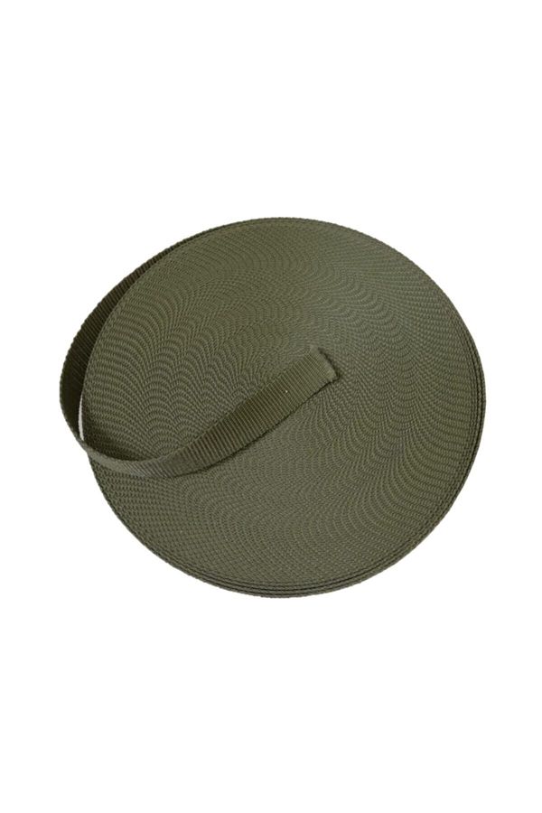 LEADER TRADE-Column Narrow Woven Belt Roll Khaki Color 3 CmX 50 Meters 1