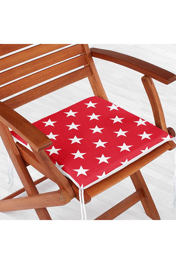 Realhomes-Modern Star Patterned Digital Printed Zippered Chair Cushion 1