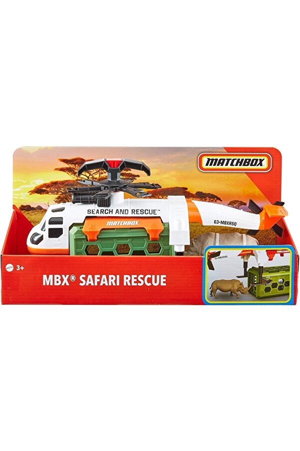 mattel-Matchbox Rescue Adventure Rhino Rescue Helicopter Gmh70 1