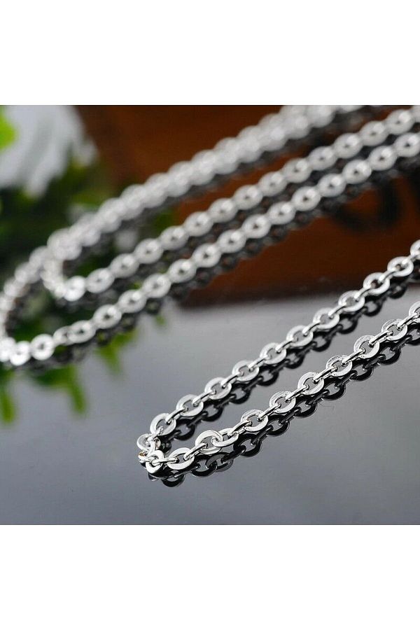 TREND COLLECTİON-قلادة سلسلة رفيعة من الفولاذ المقاوم للصدأ الإيطالي 1