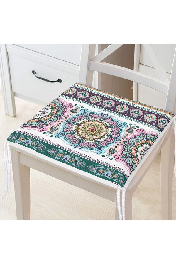 Realhomes-Ethnic Kilim Patterned Digital Printed Zippered Chair Cushion 1