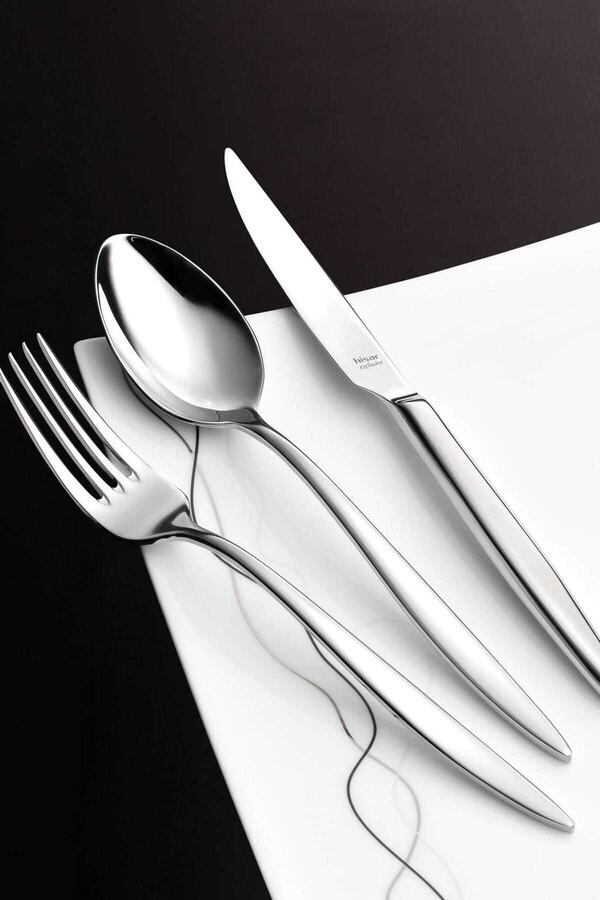 Hisar-Mercury Plain Fork Knife Spoon Set 89 Pieces 1