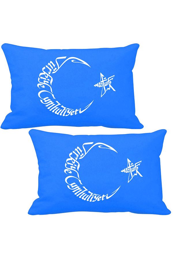 Özdemir Teks-Opel Grandland X Car Seat Neck Pillow Orthopedic 2 Pieces Flag Blue 1