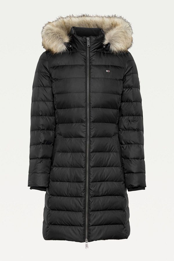 Tommy Hilfiger Tjw Essential Hooded Down Coat Tommy Jeans Black Women s Coat8720112608827 Trendyol