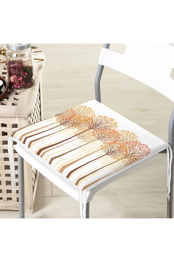 Realhomes-Digital Printed Modern Zippered Chair Cushion with Abstract Tree and Leaf Figures 1