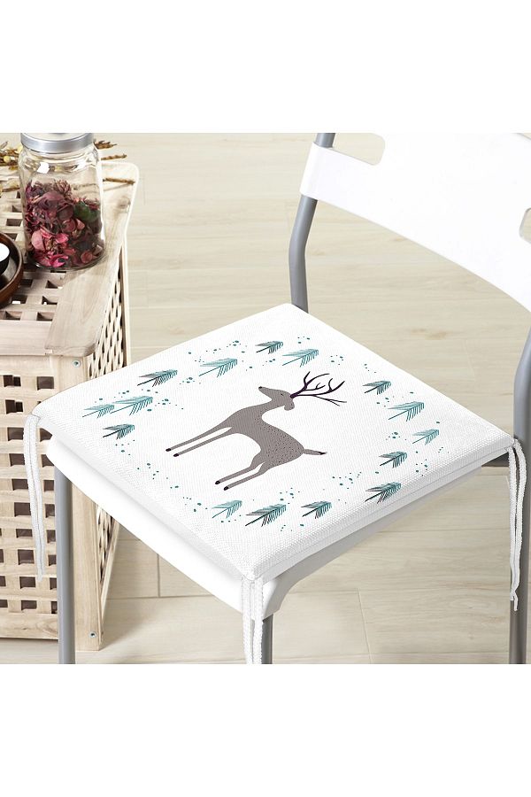 Realhomes-Modern Deer Themed Digital Printed Zippered Chair Cushion 1