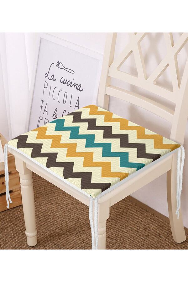 Realhomes-Modern Zigzag Pattern Digital Printed Zippered Chair Cushion 1