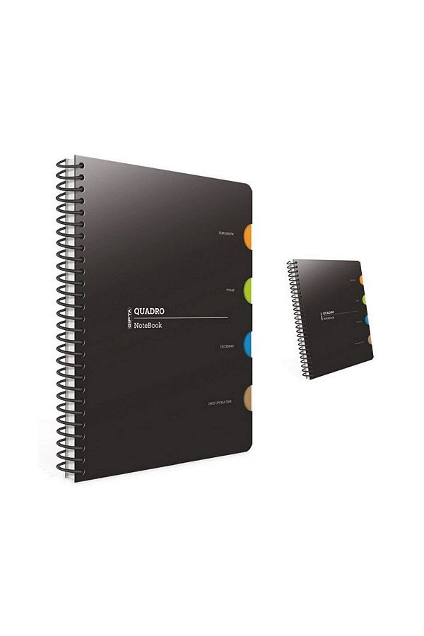 Gıpta-Quadro Spiral 4 Separator Pp Covered Notebook (17*24)-150 Sheets (Lined) 1