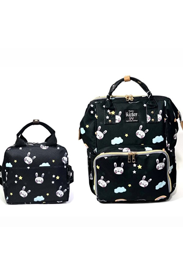 Harika ikizler Bebek Bakım Çantası + Termal (mama , Yemek Taşıma )çanta Seti