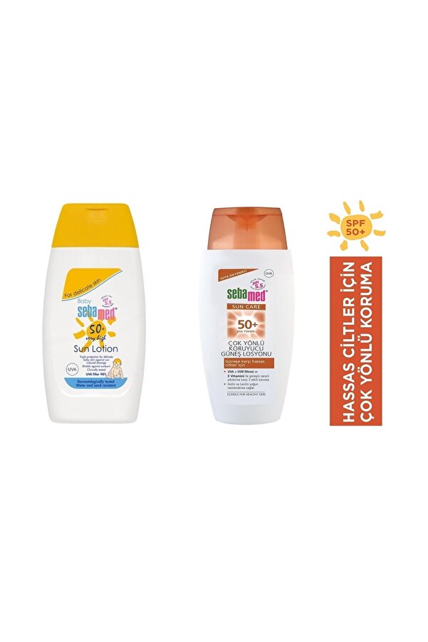 Sebamed Sun Çok Yönlü Güneş Losyonu 150ml ve Baby Sun 50 Spf Bebek Güneş Losyon 150 ml 2'li Paket