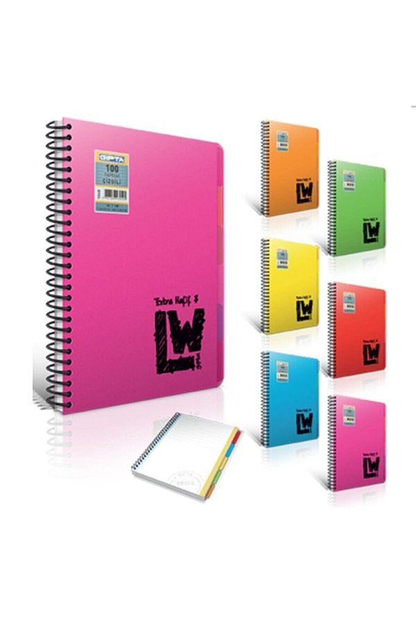 Gıpta-Lw S-t Leaf 5 Separators Pp Cover Notebook (a4)-150 Sheets 4+1 1