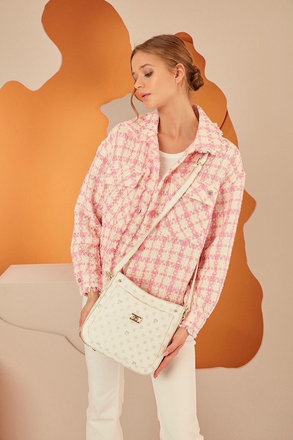 Pierre Cardin-Geantă de umăr pentru femei Monogram albă 05PO22Y1582 1