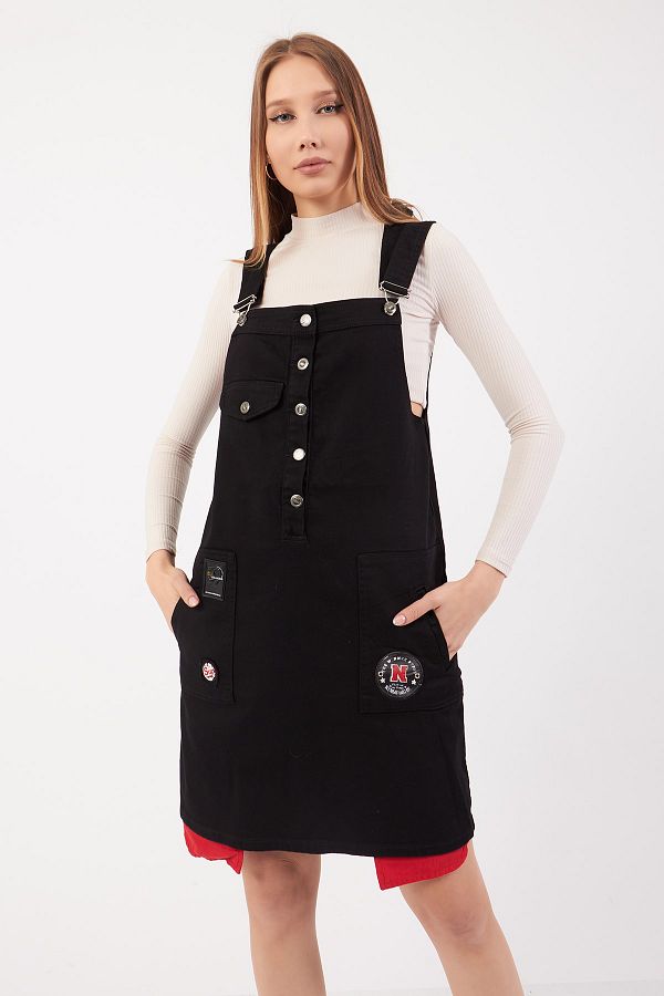 Black shop jumpsuit skirt