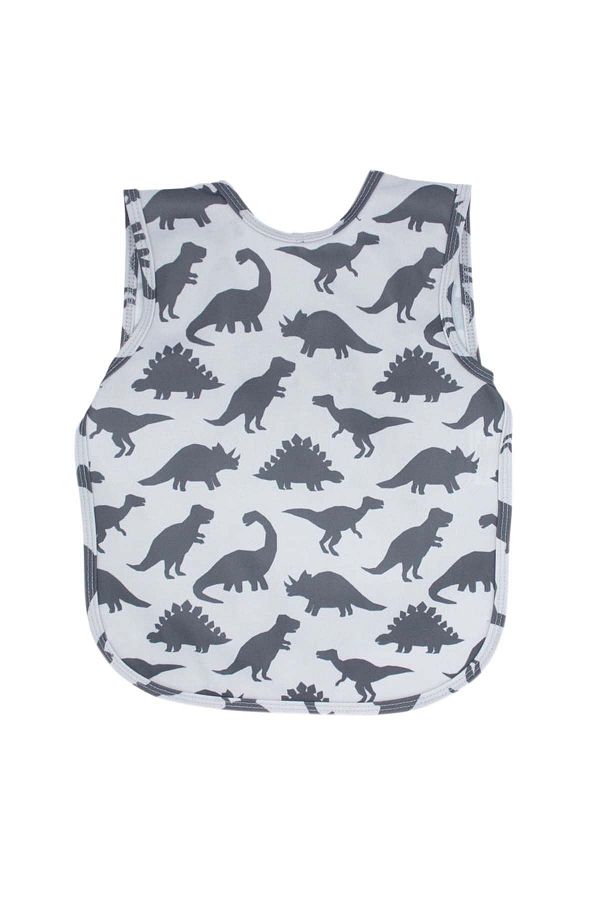 Modakids-Unisex Girl Boy Baby Dinos Patterned Wipeable Washable Liquid Proof Feeding and Food Bib 1