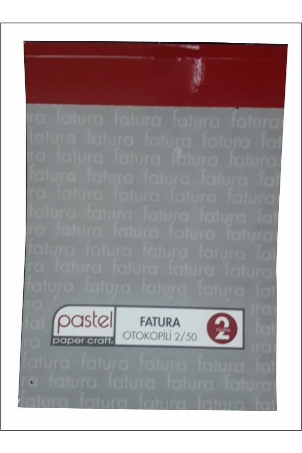 Pastel-فاتورة مقاس 14x20 سم مقاس A5 مع أوتوكوبي 1/50 (1 Asil 1 Suret) 2 Nüsha (1 Dozen) 12 قطعة 1
