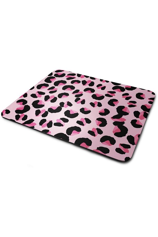 WuW-Pink Leopard Patterned Rectangular Non-Slip Base Mouse Pad 1