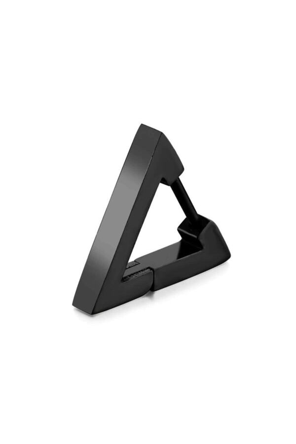 Köstebek-Unisex Black Triagle Triangle Earring 1