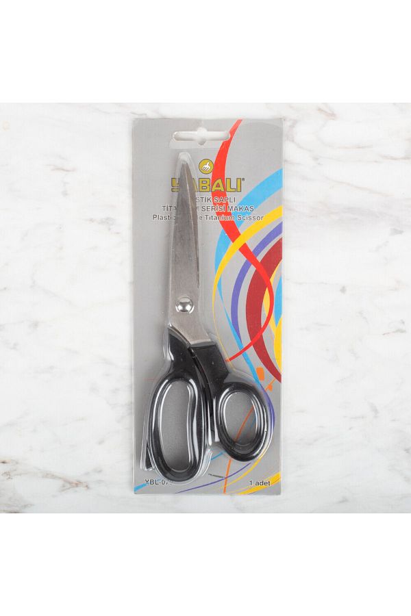 Yabalı-Titanium Series Black Scissors with Plastic Handle Ybl - 070 \ Number 5 1