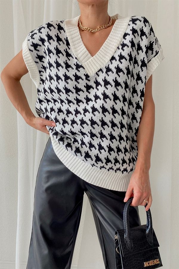 Houndstooth jumper best sale