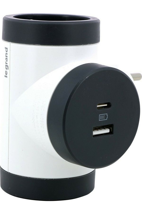 Legrand-694522 مقبس مزدوج مع USB - ميزة دوران 180 درجة 1