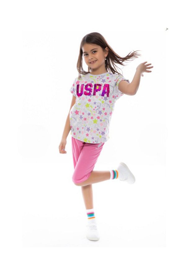 U.S. Polo Assn.-Capri-Anzug für Mädchen 1