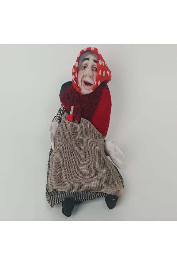 Adosgood Kırmızı Puantiyeli Babushka Bebek Şarkı Söylemeyi Seven Çuval Bezi Etekli Büyükanne Waldorf