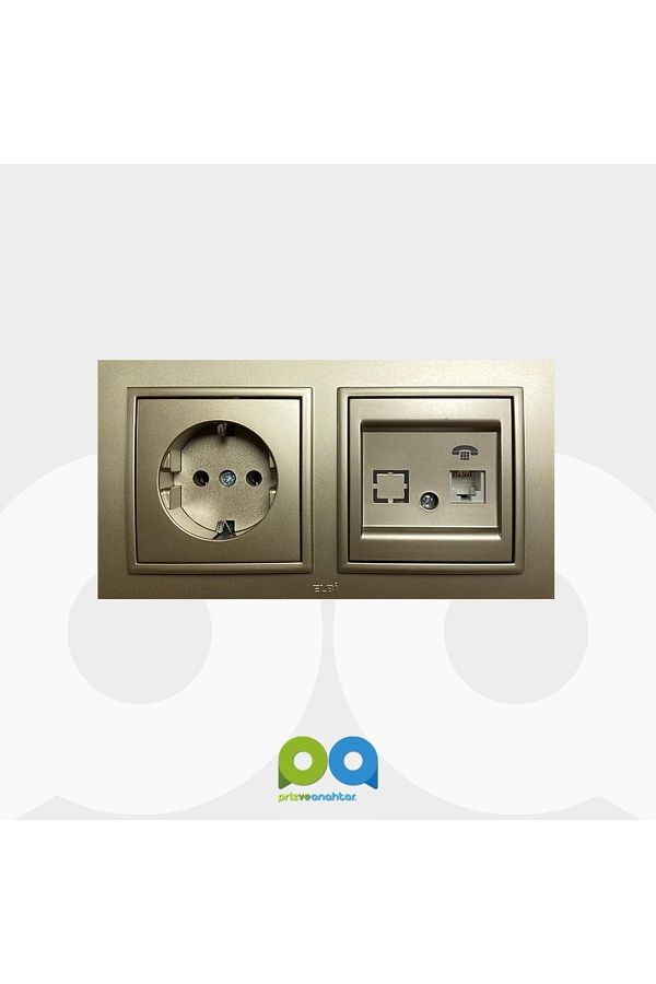 ELBİ-Zena Grounded Socket Telephone - Double Set (Numeris) Titanium Frame 1