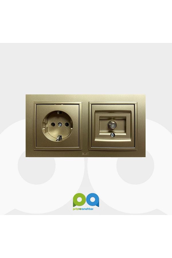ELBİ-Zena Double Set - Grounded Socket, Satellite Socket and Titanium Frame 1