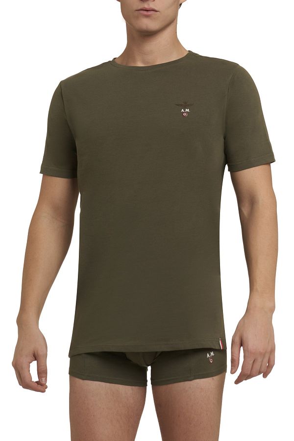 Aeronautica Militare Men s T shirt Round Collar Short Sleeve Camouflage Trendyol