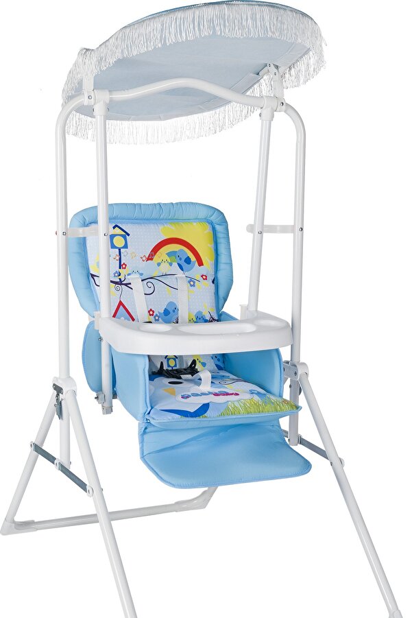 Pasha Baby Kuş Desenli  Daddy Ev Tipi Çocuk Salıncak M40