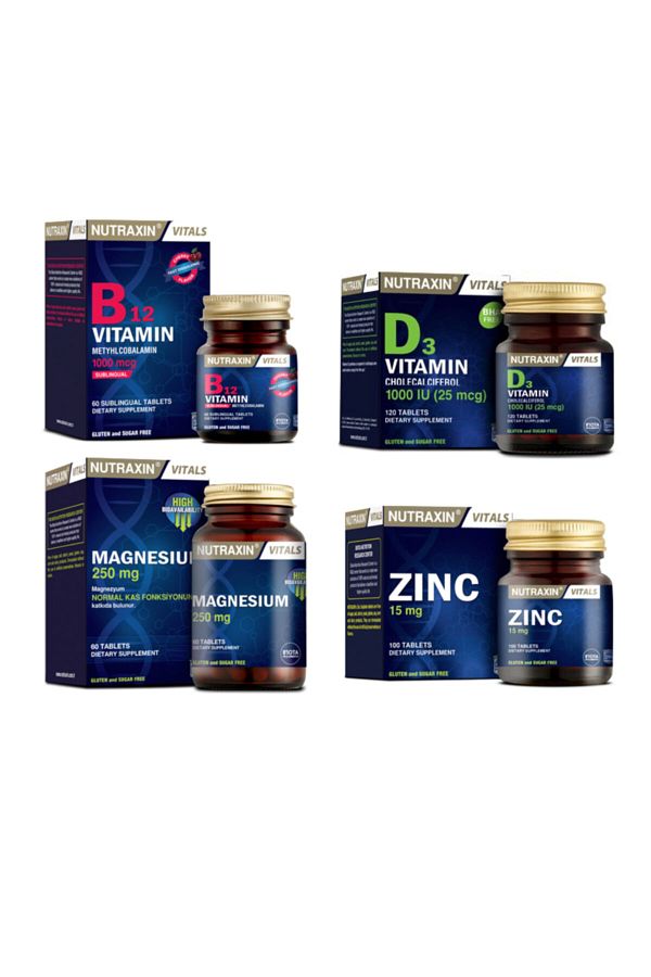 Nutraxin-B12+d3+mg+ci VitaminTablet- Pack of 100 1