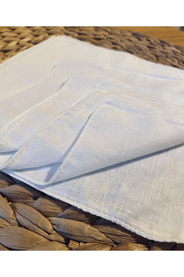 yorni Bebek Ağız Mendili Seti, 10 Adet Mermerşahi (müslin, Tülbent) %100 Pamuklu, 19x19cm Kroşetalı