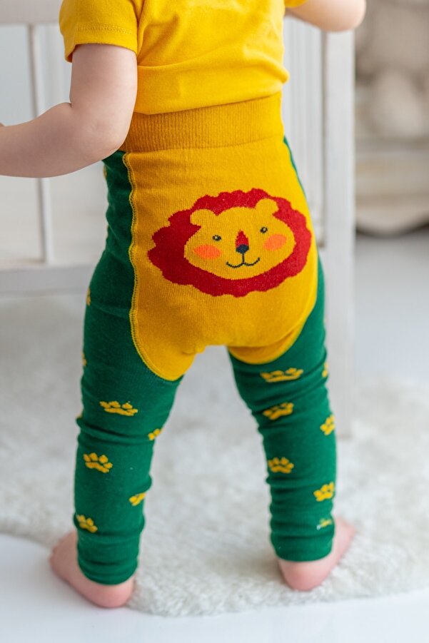 Nou Nou Aslan Desenli Erkek Bebek Triko Tayt Pantolon