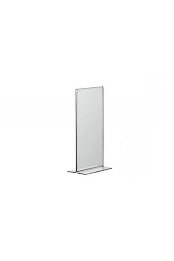 soylu pleksi-Pack of 10 Transparent Plexiglass - 1/3 A4 t Type Vertical Foiling Brochure 1