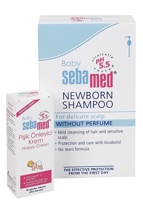 Sebamed Bebek Bakım Seti Yenidoğan Şampuan 500 Ml + Pişik Kremi 50 Ml