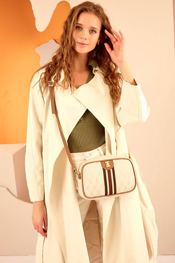 Pierre Cardin-حقيبة كتف نسائية بيج 05PO22Y1632 1