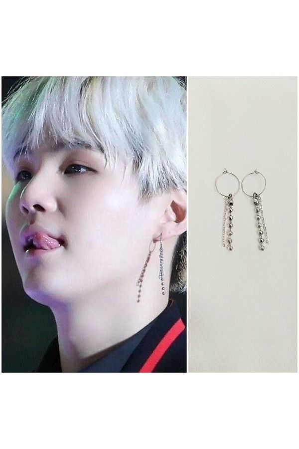 ★BTS SUGA着用★【justLoveR】★Freya Earring.s★ Bts Suga Earrings Qoo10] BTS SUGA着用 【just Lov