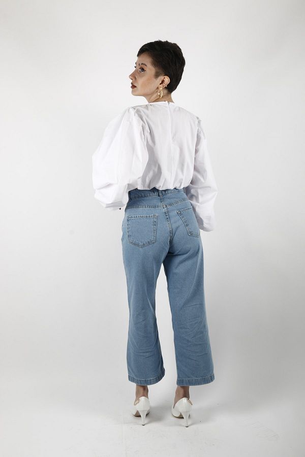 VERA L FE Wide Leg Capri Jean Jeans Trendyol