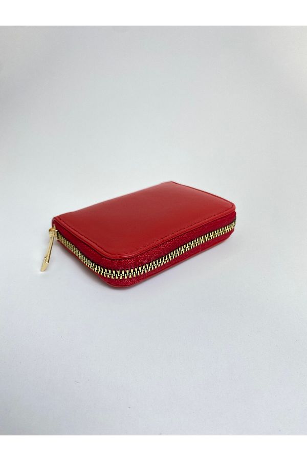 ALTUDA-Women's Zippered Mini Wallet Red 1