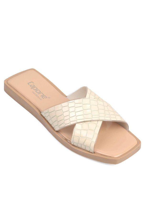 Capone Outfitters-Παντόφλες Capone Cross διαφανές λουράκι 1