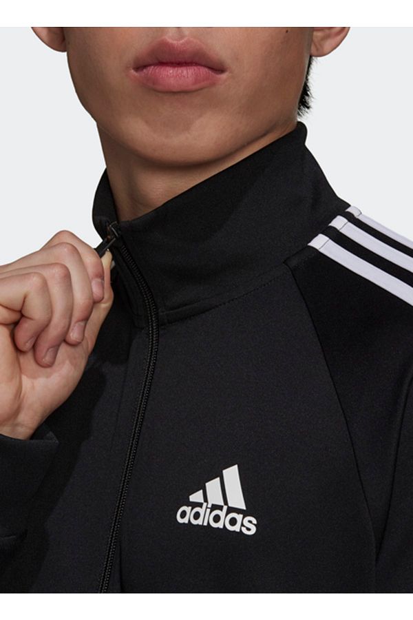 Adidas 3 stripe best sale polo tracksuit mens