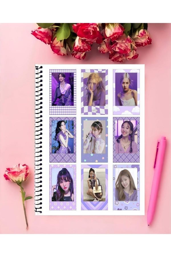 animeandyourworld-Blackpink Notebook 1 Piece Special Design A4 Size 21*29 Cm Wired Striped Large Size Notebook 1