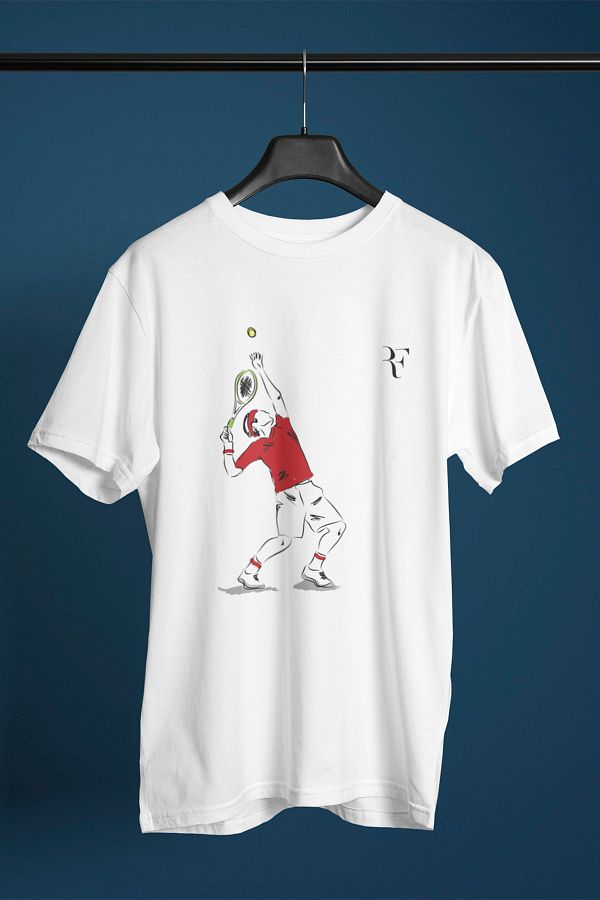 BaseLineShop-Unisex Roger Federer Tennis T-shirt 1