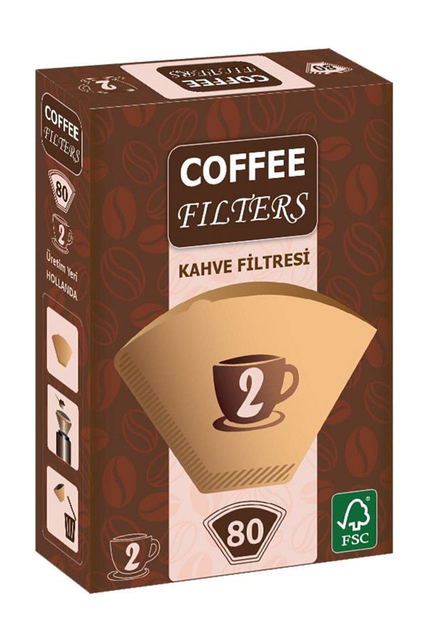 Universal-Coffee Filters Filter Coffee Paper 1/2 Size 2 Pack of 80 1