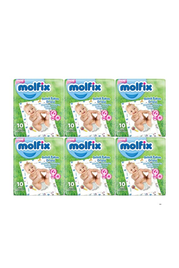 Molfix Bebek Bakım Alt Açma Örtüsü 60x60 cm 10 Lu x 6 Paket