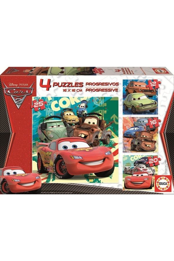 Educa Puzzle-Educa Progressive Casrs 2 Cardboard Puzzle 1