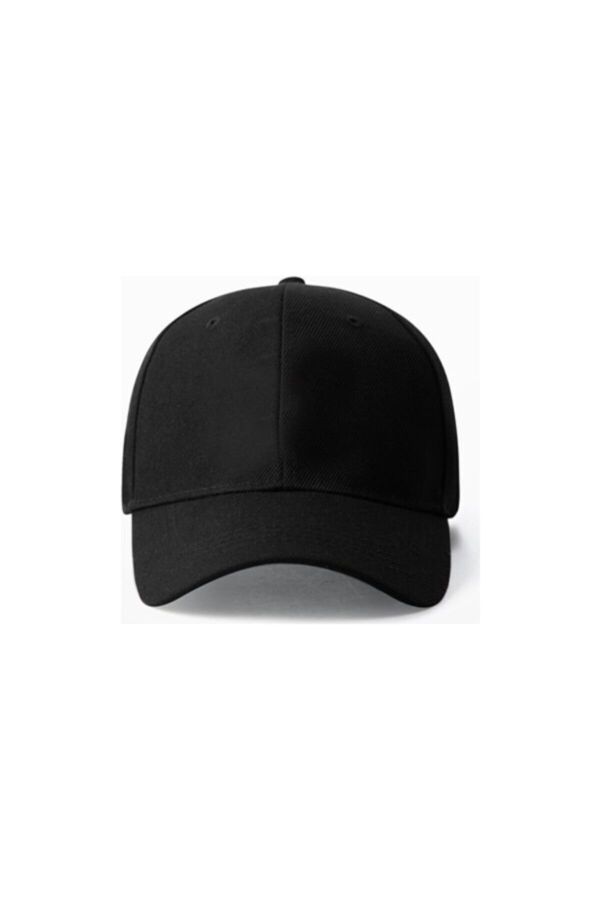 Prahar Plain Black Hat Sport Adjustable Velcro - Trendyol